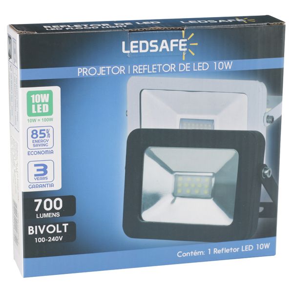 Ledsafe®---Refletor-LED-10W-Design-Preto-|-Branco-Frio--6000K--3